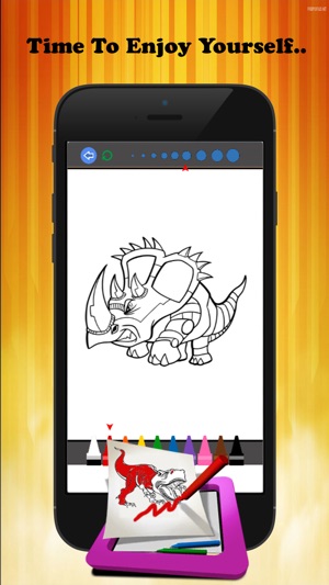 恐龍油漆和著色書 - 免費遊戲的孩子學習(圖3)-速報App