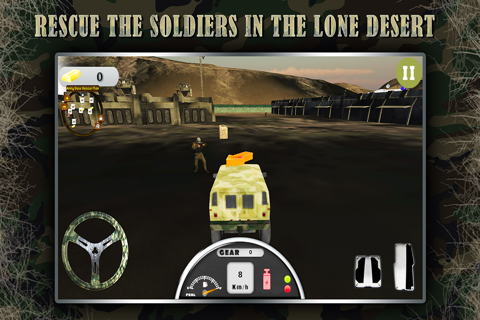 Army Base Rescue Mission - Transport the injured soldiers to the nearest Hospital in the Military Truck. screenshot 4