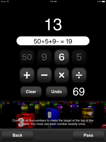 Conundra Math: a brain training number game for iPhone and iPad screenshot