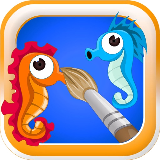 Coloring Book Sea Animal icon