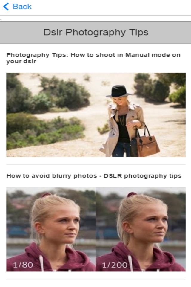 Photography Tips - Be a Better Photographer screenshot 3