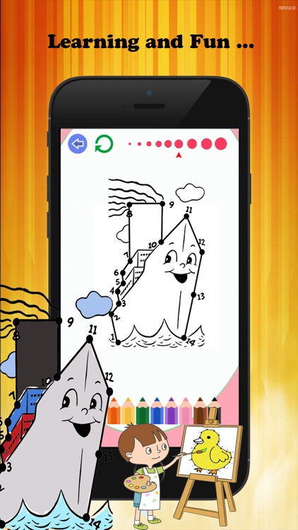 Dot to Dot Coloring Book Brain Learning  - Free Games For Kids screenshot-4