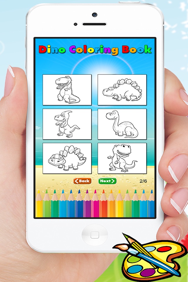 Dinosaur Coloring Book - Dino Baby Drawing for Kids Games screenshot 2