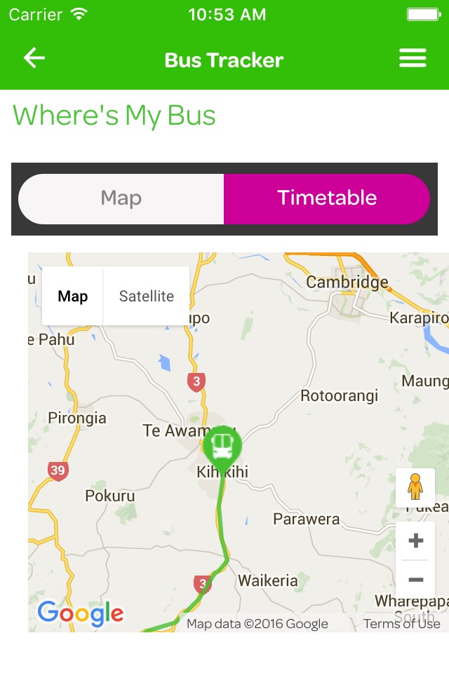 InterCity NZ Bus Tracker screenshot 2