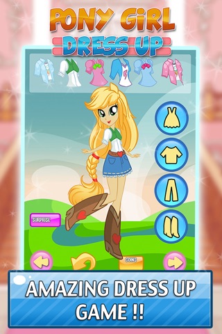 Dress Up Pony Characters Girl - Makeover equestria avatar salon cosplay girls screenshot 2