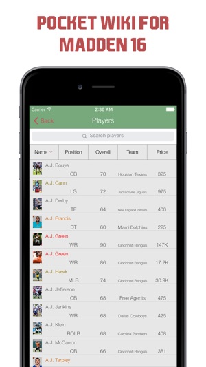 Pocket Wiki for Madden NFL 16(圖1)-速報App