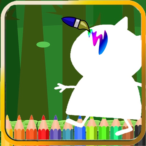 Coloring Page For Kids Pappa Pig Edition iOS App