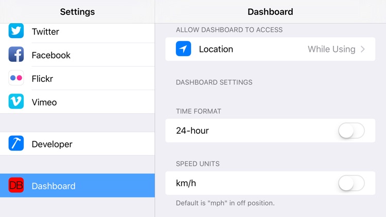 Dashboard - Easy to Read - Speedometer, Media Player, Trip Computer and Clock screenshot-4