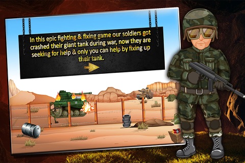 Army Tank Repair Shop – Messy tank makeover game for kids screenshot 2