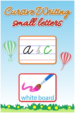 Cursive Writing Small letters : Kids learn to write lowercase alphabets and shapes screenshot 3