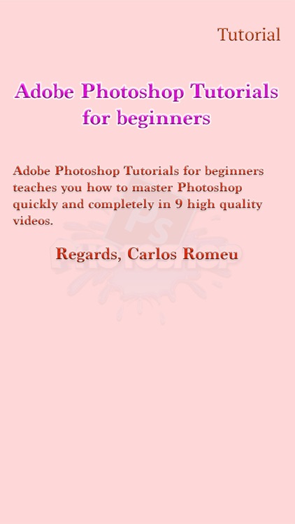 Tutorial for Adobe Photoshop