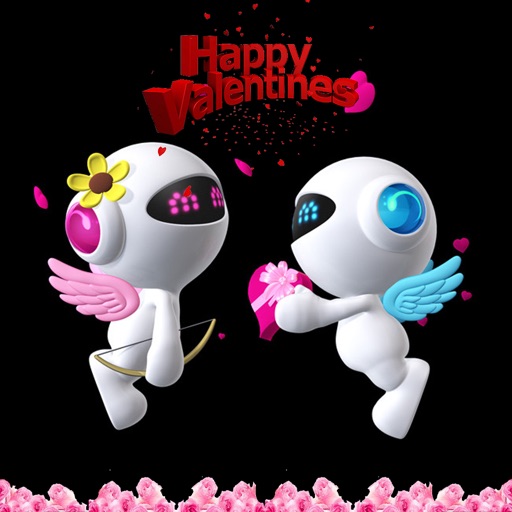 Valentine's Day: Flying Robot love - for kids icon