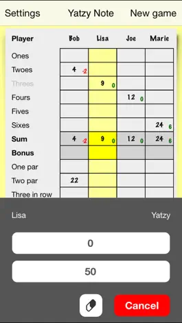 Game screenshot Yatzy Note FREE apk