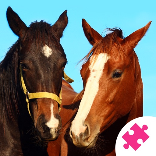 Cute Ponies Jigsaw Puzzles : logic game for toddlers, preschool kids and little girls icon