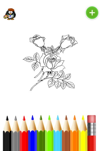 The Flower- Paint Color Kid - Childrens's Drawing Desk , Paintbrush, Draw,Doodle, Sketch Coloring Book screenshot 2