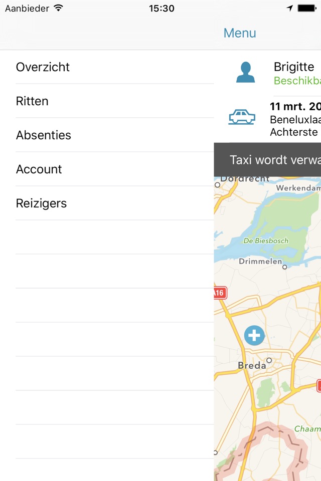 Cabman Mobile - Ritinformatie screenshot 2