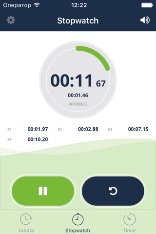 Tabata timer from OneTwoFit: stopwatch for trainings and workout screenshot 2
