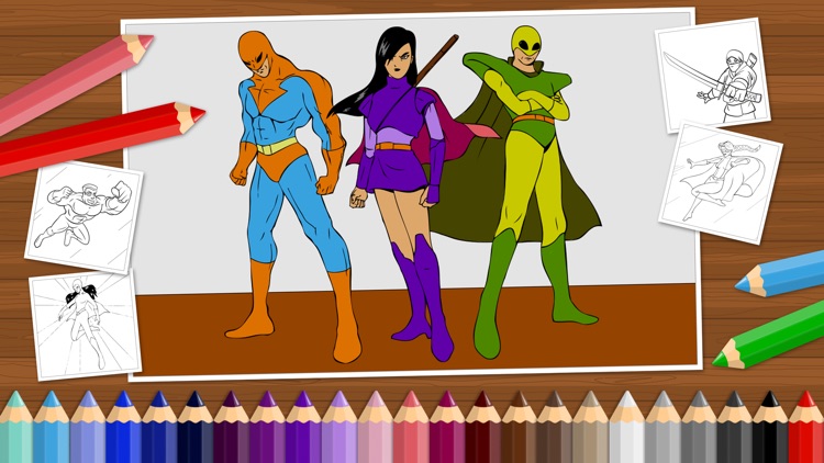 Superheroes - Coloring Book for Little Boys and Kids - Free Game