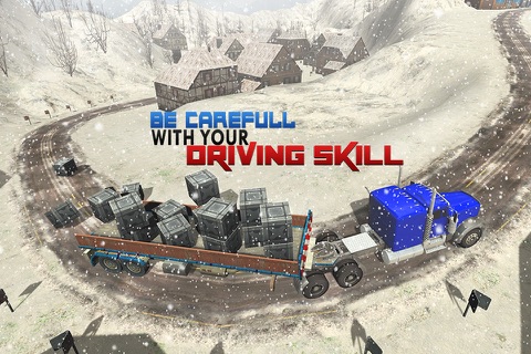 Off-Road Snow Hill Truck 3D - 18 Wheeler Transporter Trailer Simulation screenshot 3