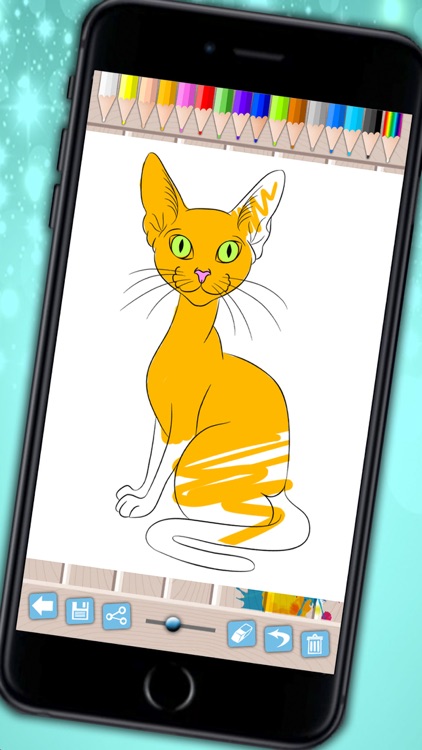 Cats coloring pages - drawings to paint and color kittens screenshot-3