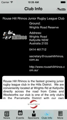 Game screenshot Rouse Hill Rhinos Junior Rugby League Club mod apk