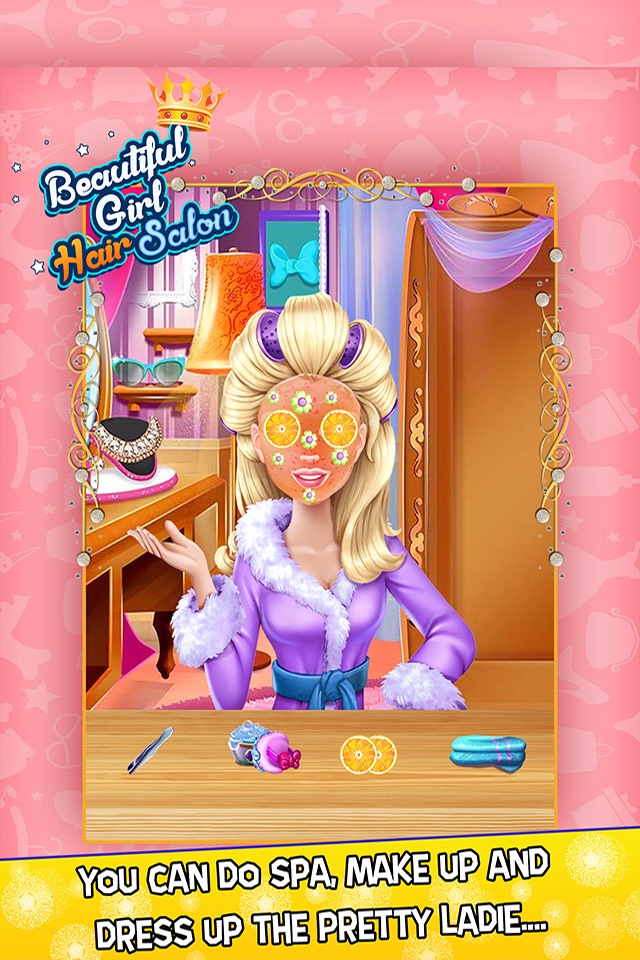 Beautiful Girl Hair Salon with Dress Up kids Game screenshot 2