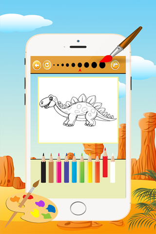 Dinosaur Coloring Book - Drawing and Painting Colorful for kids games free screenshot 3