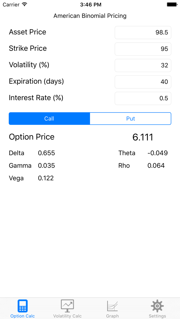BS Option Pricer