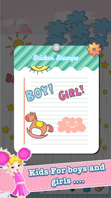 Little Girls Drawing Coloring Book - cute caricature art ideas pages for kids 1.1 IOS -