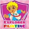 The Exploer Day Coloring Pages dora Edition