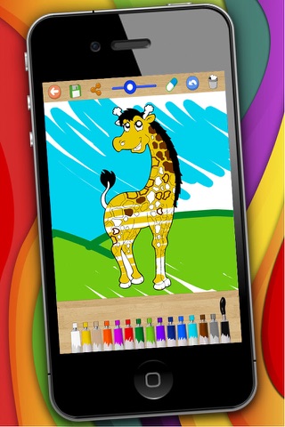 Animal coloring book drawing pages to paint farm zoo and marine animals - Premium screenshot 2