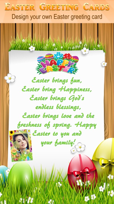 How to cancel & delete Happy Easter Greeting Card.s Maker - Collage Photo & Send Wishes with Cute Bunny Egg Sticker from iphone & ipad 1