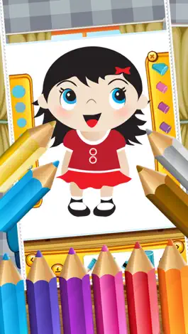 Game screenshot Little Girls Coloring World Drawing Story Kids Game apk