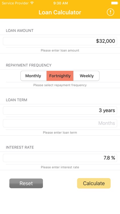 Simple Loan Calculator