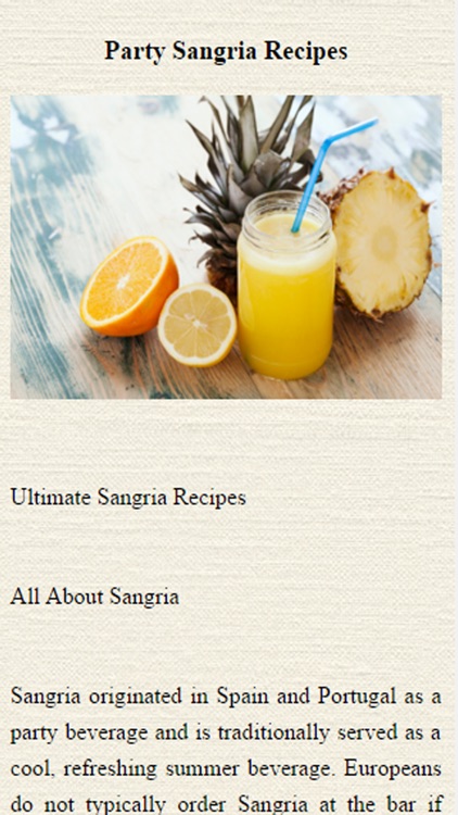Sangria Recipes