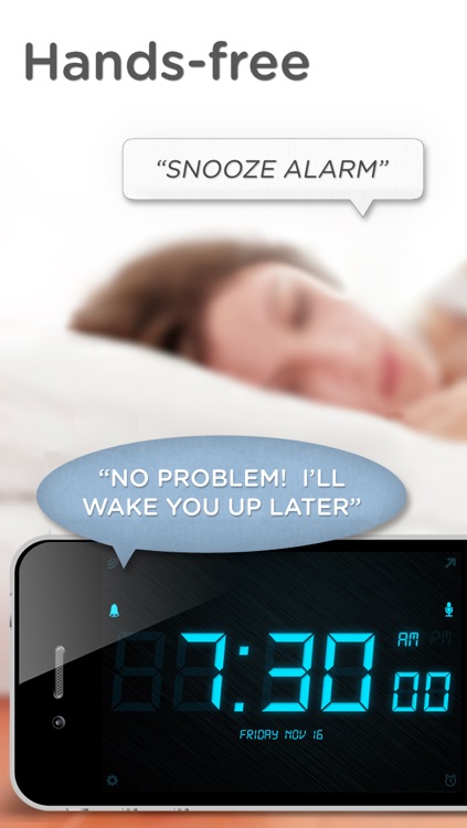 SpeakToSnooze Pro - Alarm clock with voice control commands to snooze and turn off your alarm!
