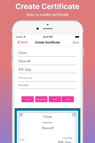 Certificate Maker screenshot 4