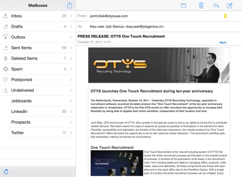 OTYS Mail HD screenshot 3