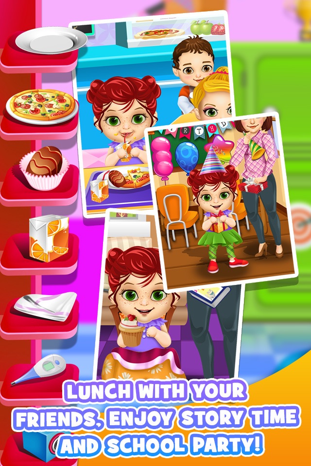 First Day of School - Baby Salon Make Up Story & Makeover Spa Kids Games! screenshot 4