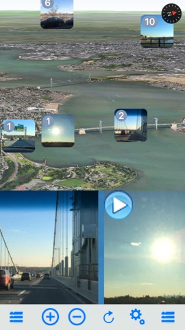 Video Map 3D Free - 3D Cities Viewのおすすめ画像3