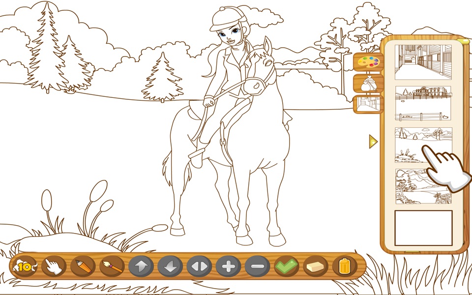 Coloringbook Horses  – Color, design and play with your own little horse and pony screenshot 4
