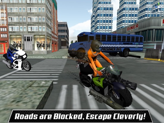 Prison Escape Traffic Police Chase Motorbike Rider Apprecs - epic motorcycle police chase in jailbreak roblox jail