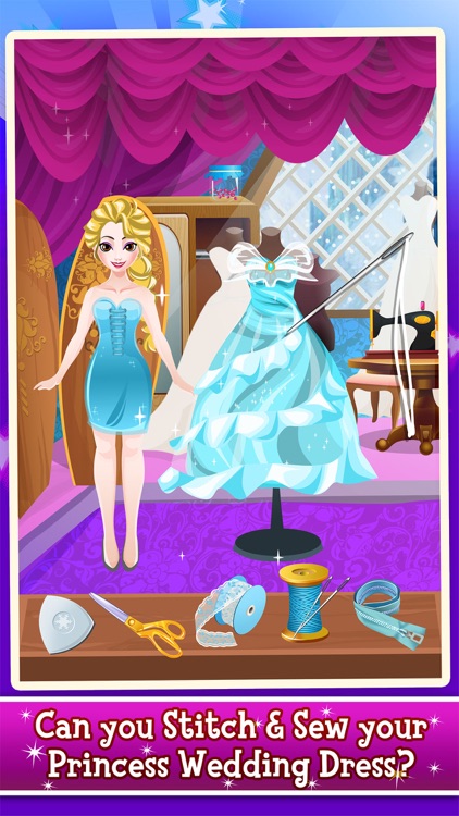 Princess Wedding Tailor Salon - fashion makeover dress up & makeup spa girl games!