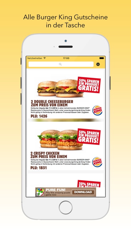 Gutscheine Burger King - Burger King Coupons