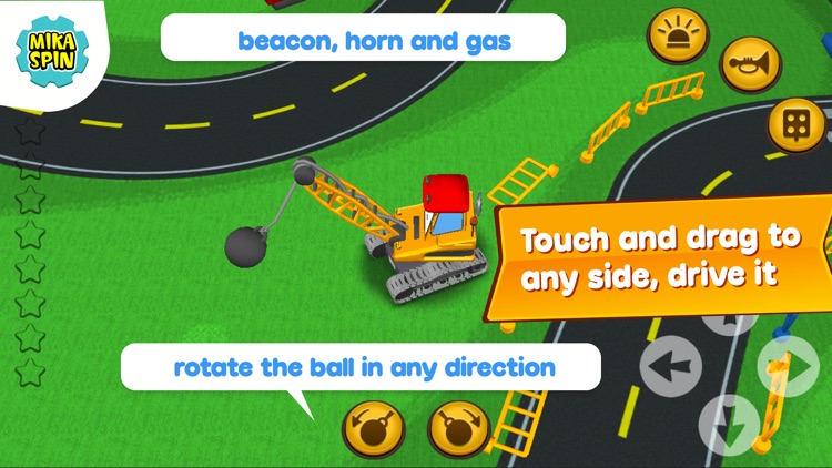 Mika "Boom" Spin - wrecking ball bulldozer for kids screenshot-4