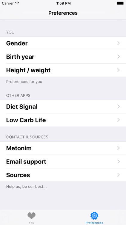 My LCHF - Low carb/ketogenic calculator