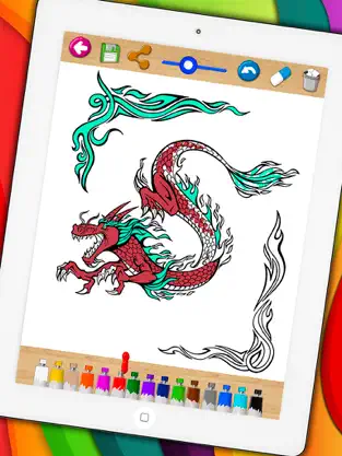 Captura 1 Libro para colorear dragones y pintar animales fantásticos iphone