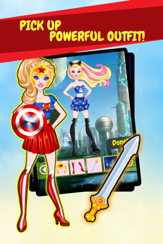 Create Own Super-Hero Woman - Free Character Costume Maker Dress-Up Game screenshot 2