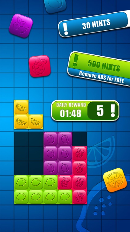 Fruit Block Puzzle Game – Fit Colorful Blocks and Solve HD Levels for Brain Training in10/10 Box screenshot-4