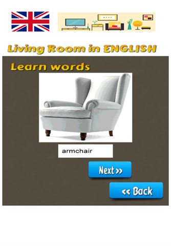 Learn Living Room Words in English Language screenshot 3